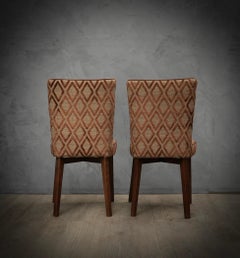 6 Sillas italianas de madera de fresno y tela Pierluigi Colli, 1950