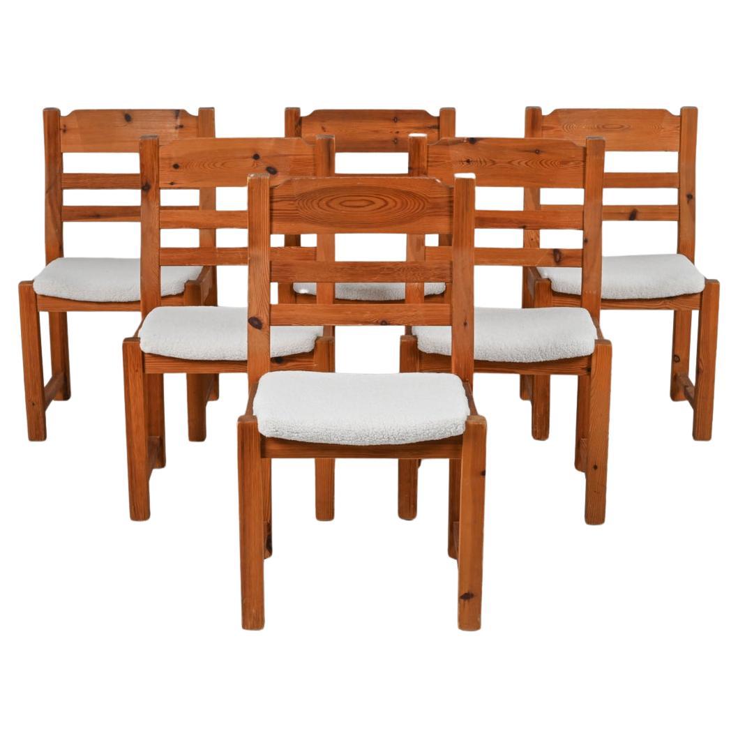 6 Pine "Christian IV" Series Dining Chairs by Hans Frydendal for IDE Møbler