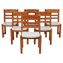 Vintage 6 Pine "Christian IV" Series Dining Chairs by Hans Frydendal for IDE Møbler
