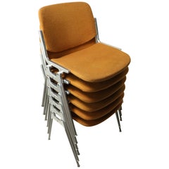 6 Piretti for Castelli Stacking Chairs