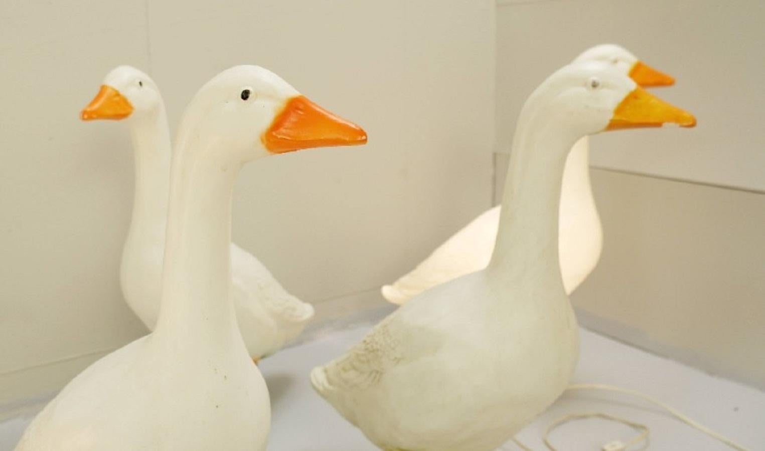 plastic goose lamp