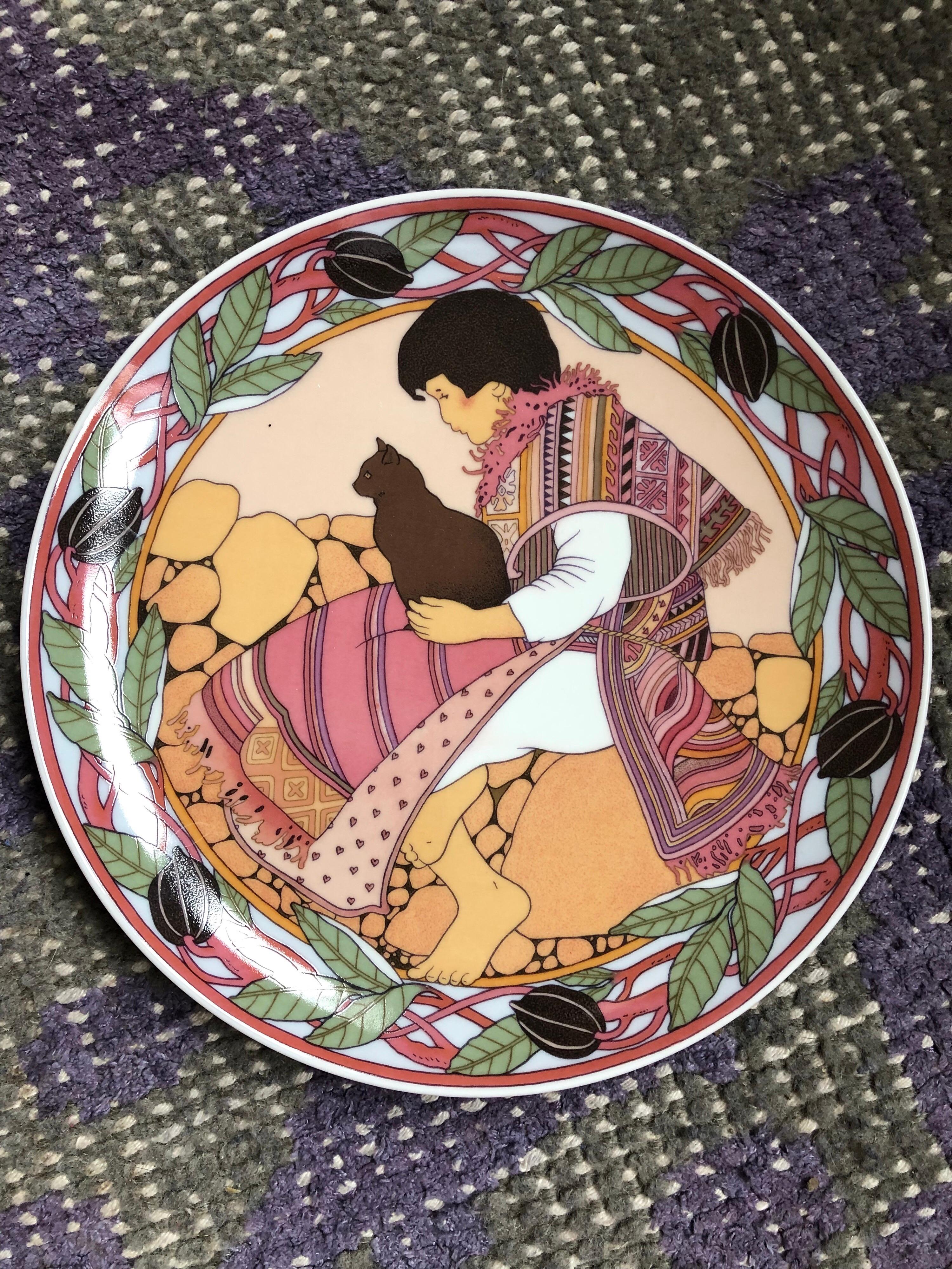 Allemand 6 assiettes Children of the World Villeroy & Boch 1979 pour Unicef, Allemagne VENTE