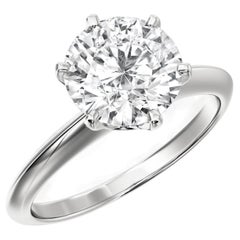 6 Prong Diamond Solitaire Engagement Ring