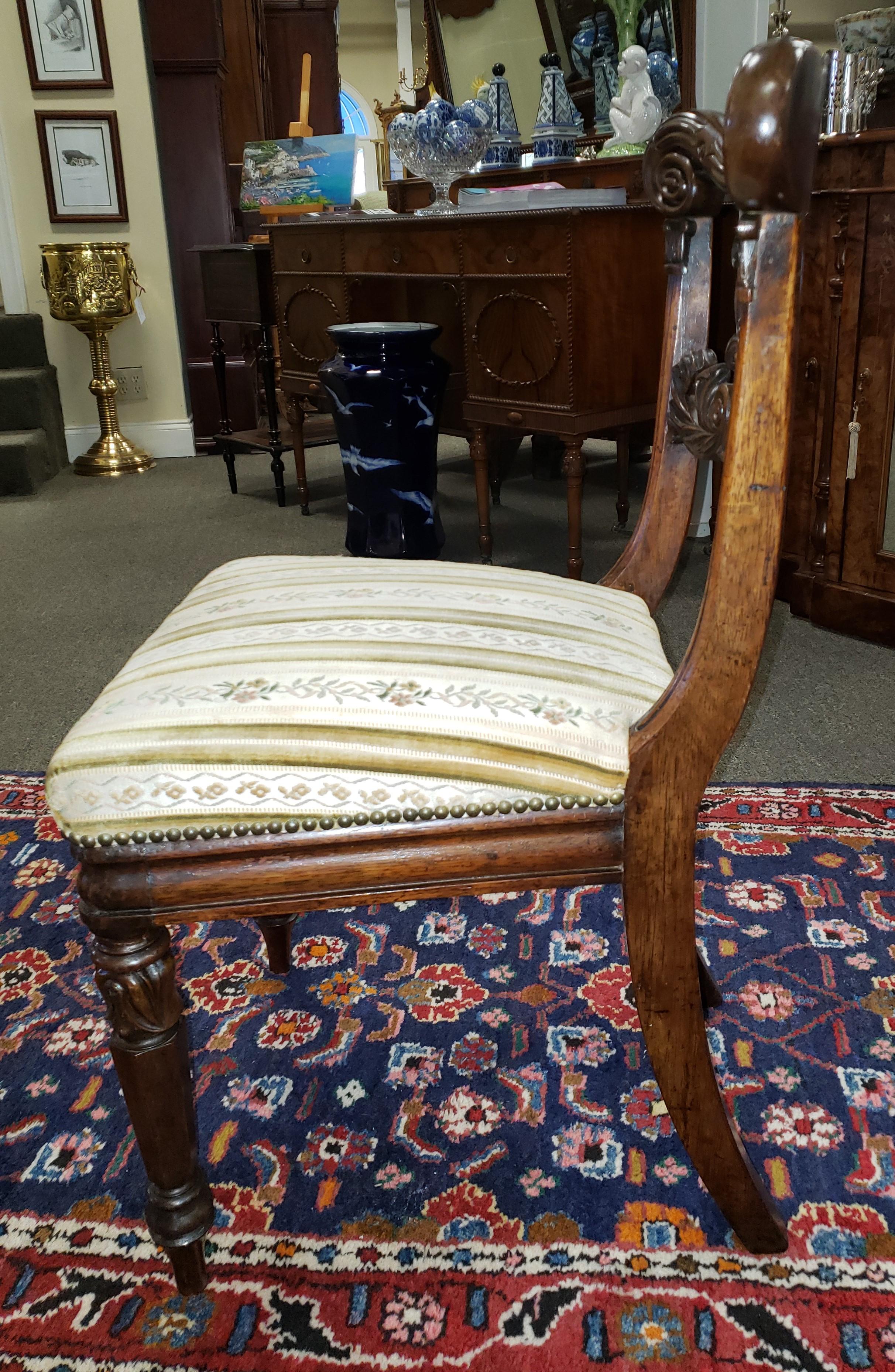 '6' R Strahan Irish Regency Rosewood Dining Chairs For Sale 4