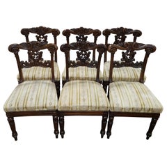 '6' R Strahan Irish Regency Rosewood Dining Chairs