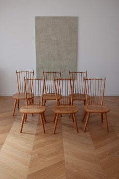 6 Rare Albert Haberer Dining Chairs from 1950