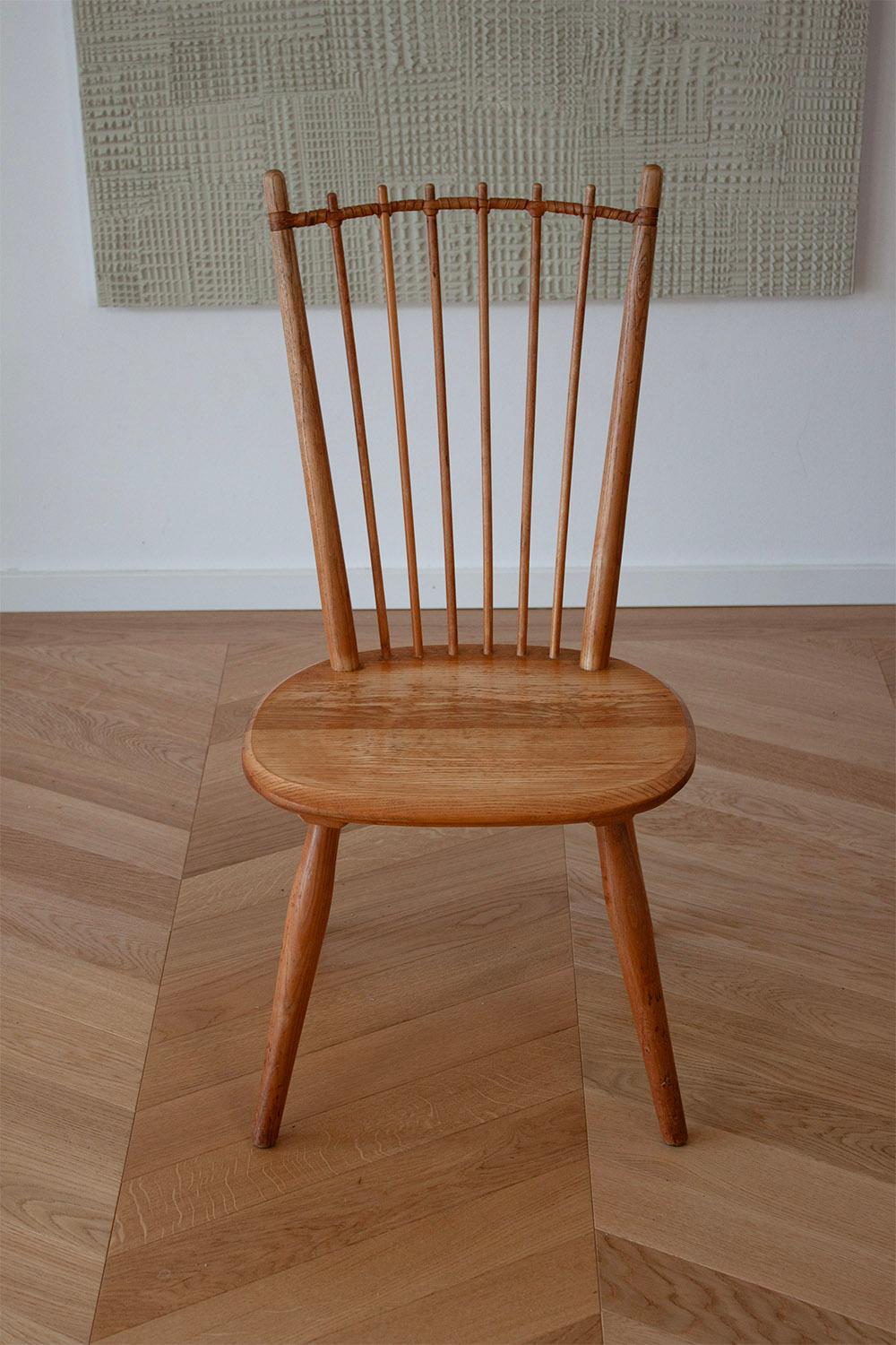 6 chaises de salle à manger rares Albert Haberer de 1950 Bon état - En vente à Rümmingen, BW