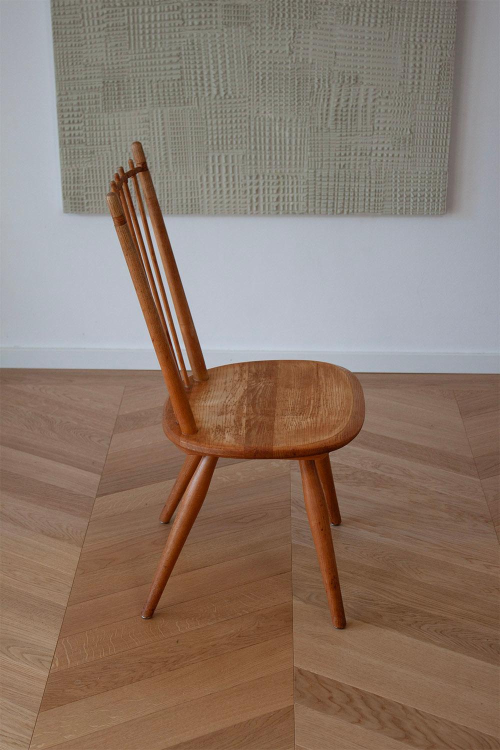 Wood 6 Rare Albert Haberer Dining Chairs from 1950 For Sale