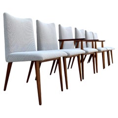 6 rares chaises à manger en noyer de Widdicomb Mueller attribuées à George Nakashima