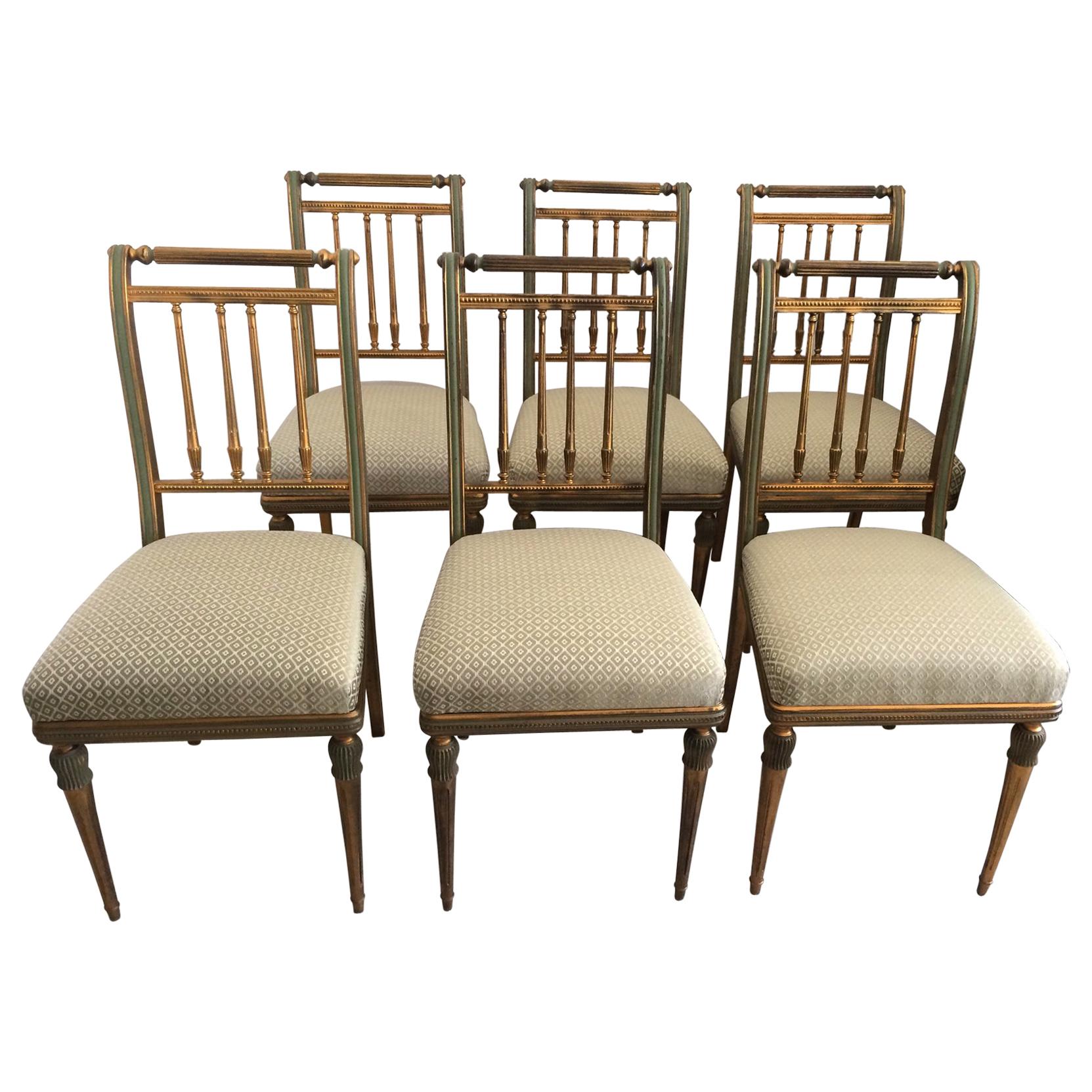 6 Regency Style Dining Room Chairs