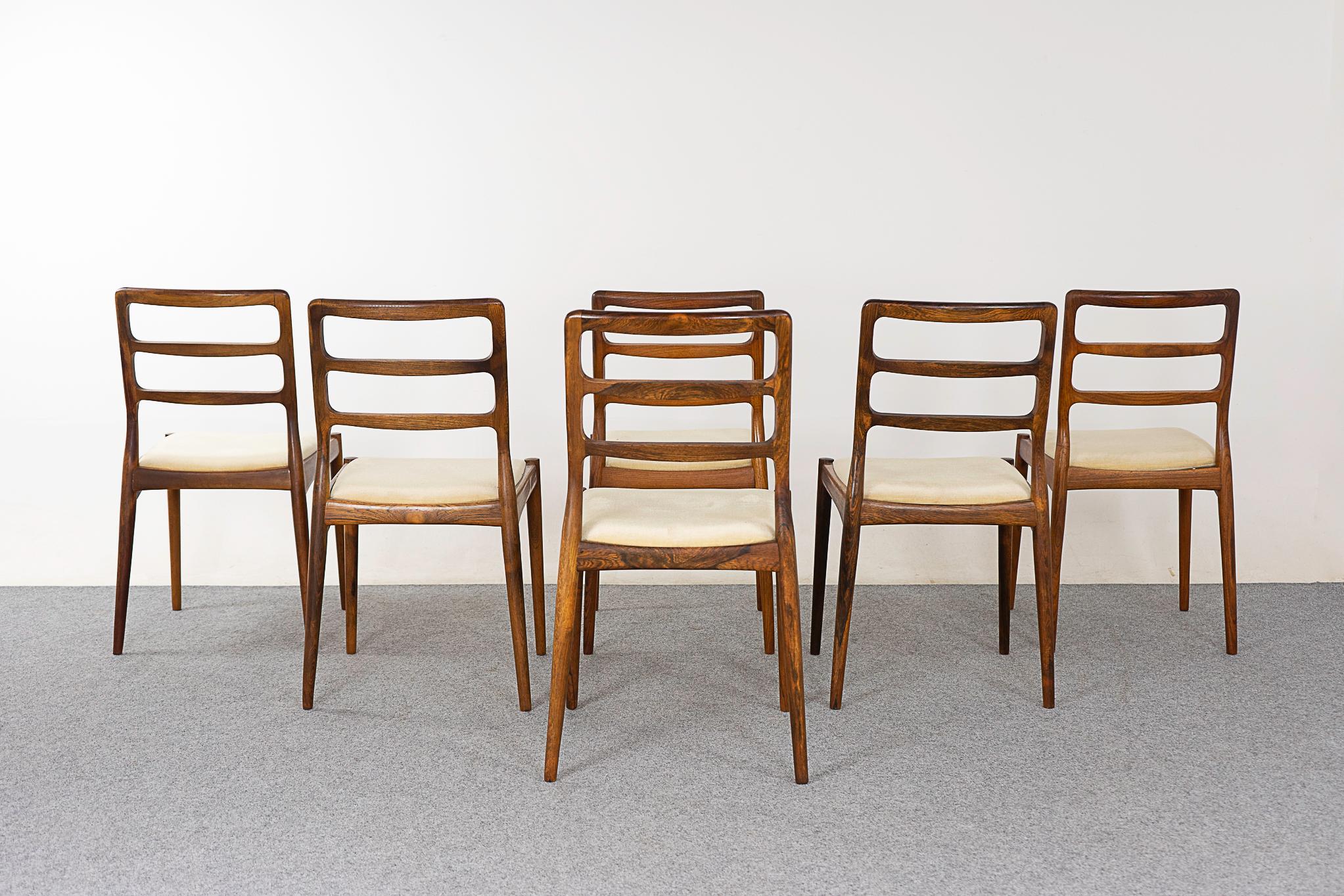 6 Rosewood Danish Mid-Century Dining Chairs  6