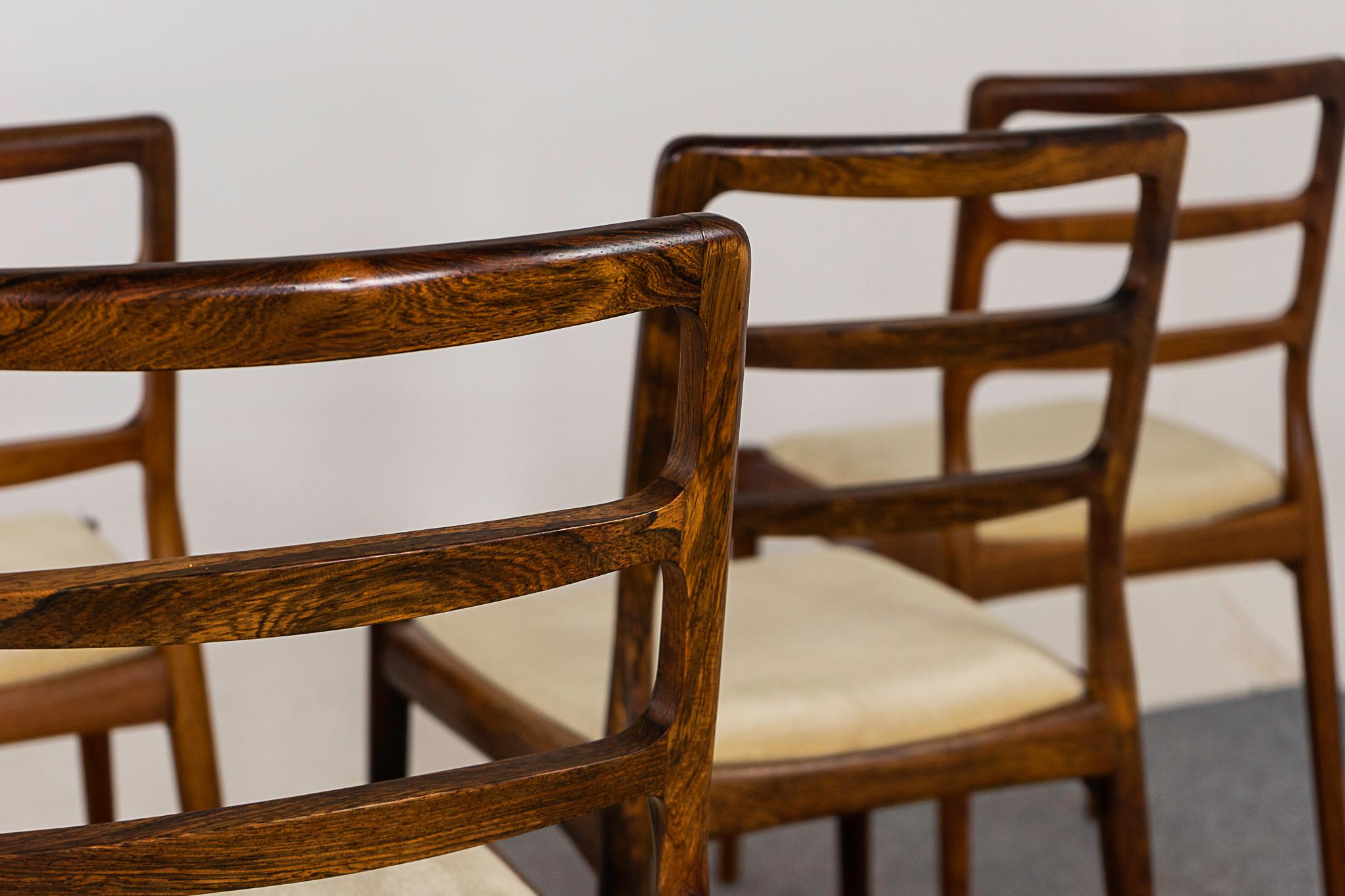 6 Rosewood Danish Mid-Century Dining Chairs  7