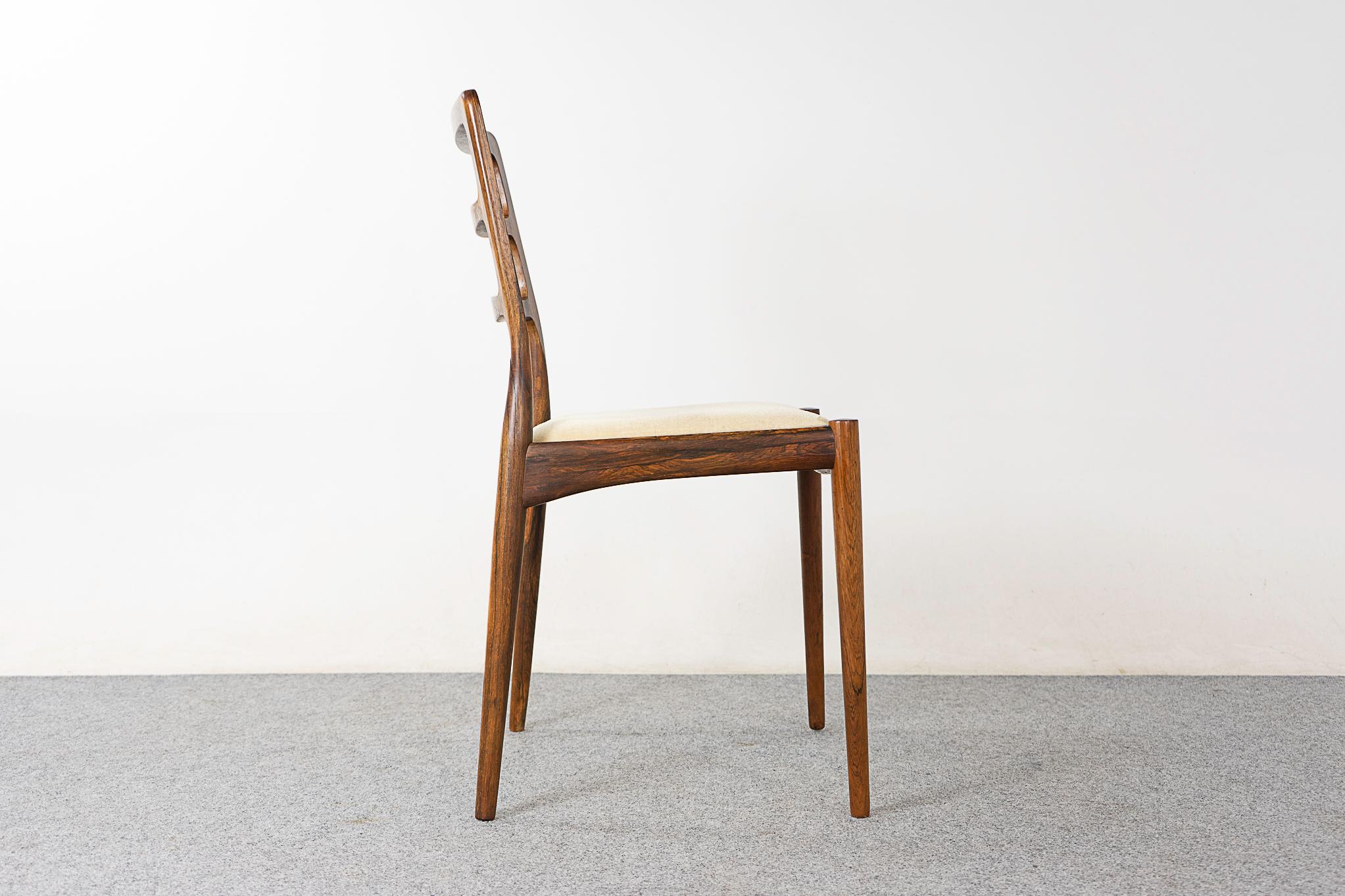 6 Rosewood Danish Mid-Century Dining Chairs  2