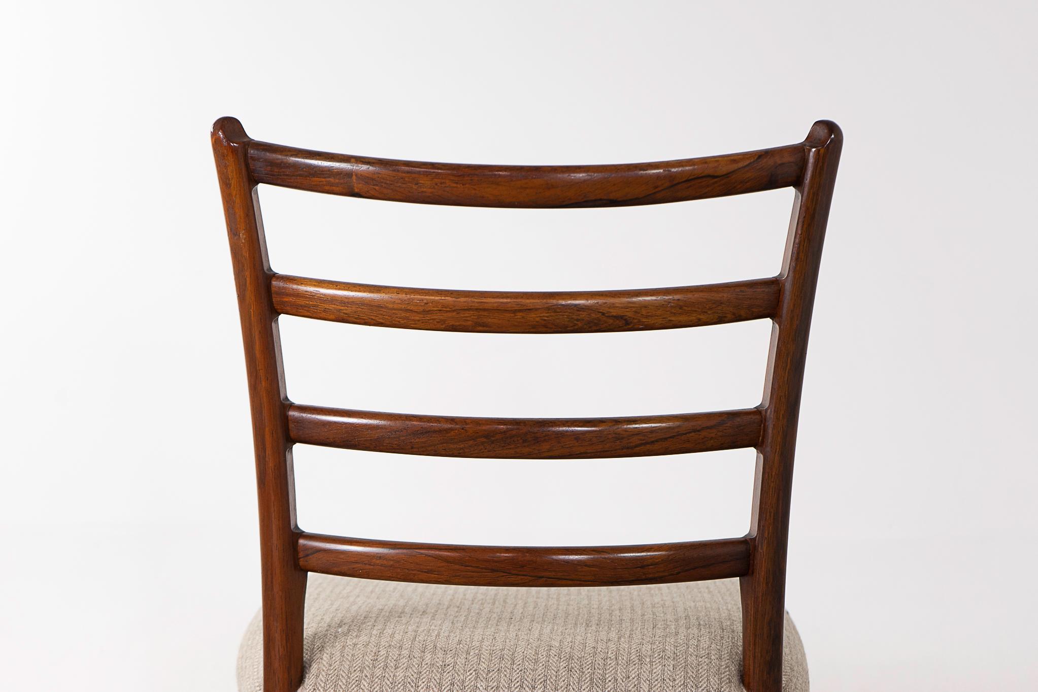 6 Rosewood Danish Mid-Century Dining Chairs For Sale 3