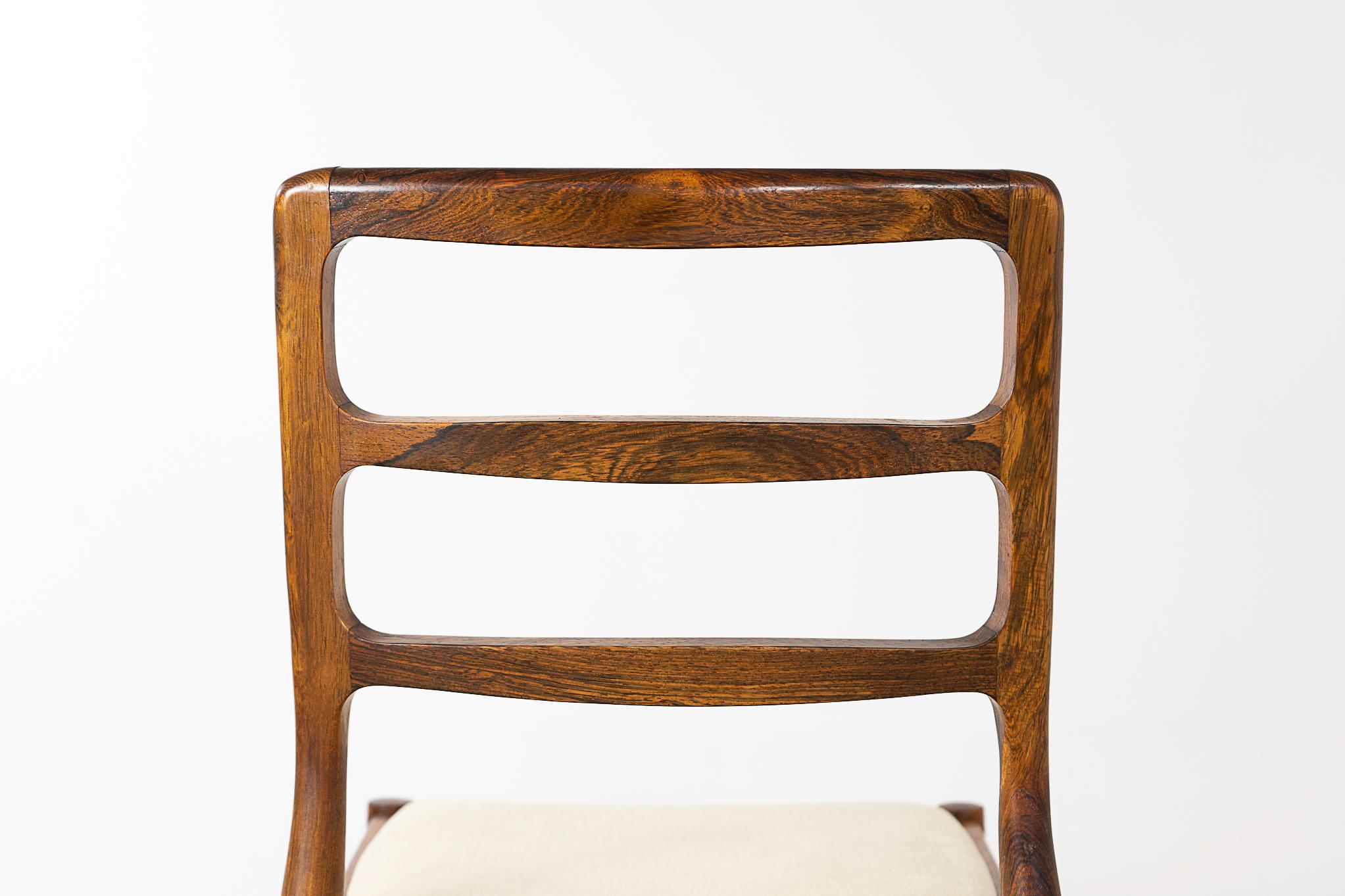 6 Rosewood Danish Mid-Century Dining Chairs  3