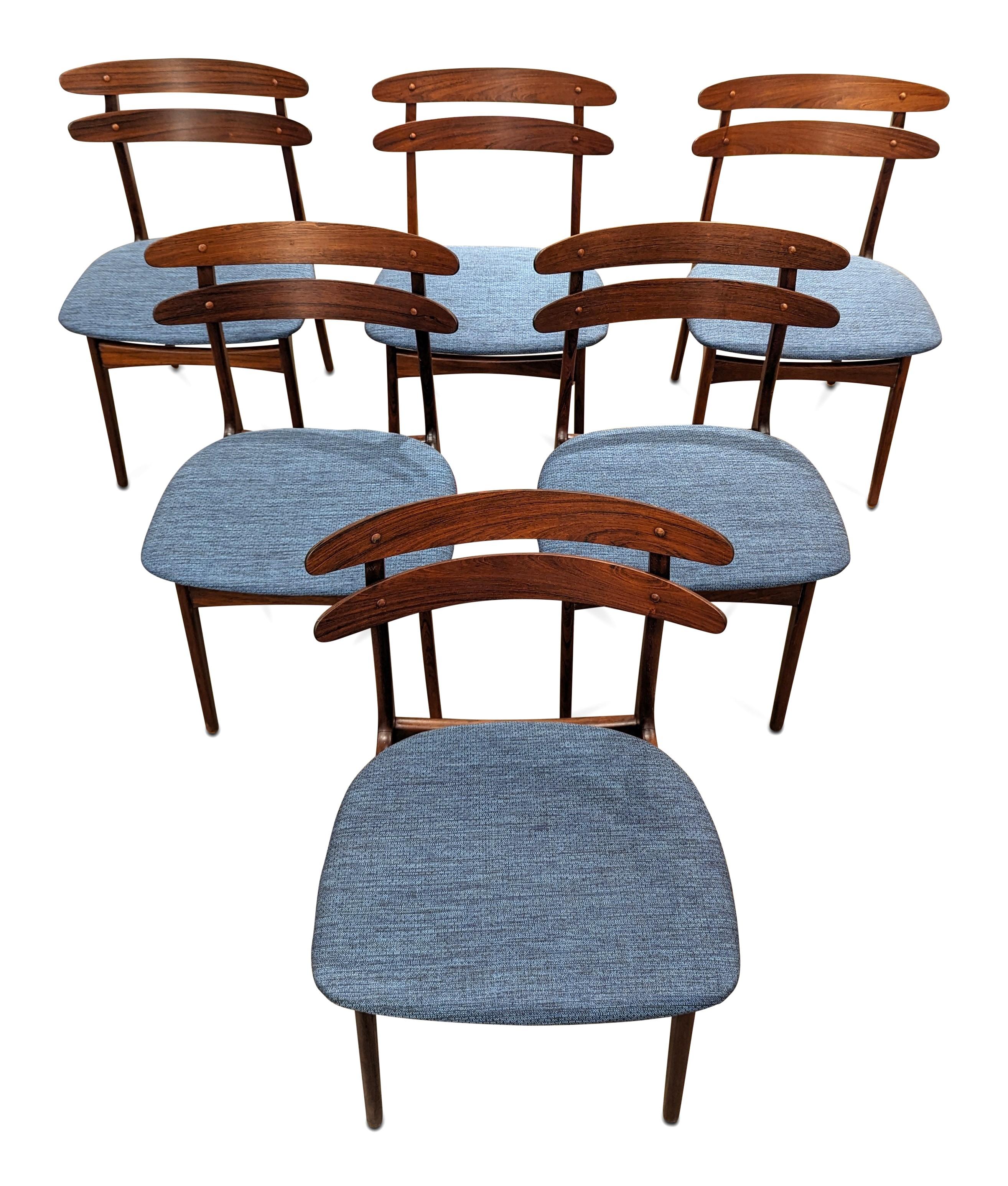 6 Rosewood Dining Chairs - 022483 Vintage Danish Mid Century 4
