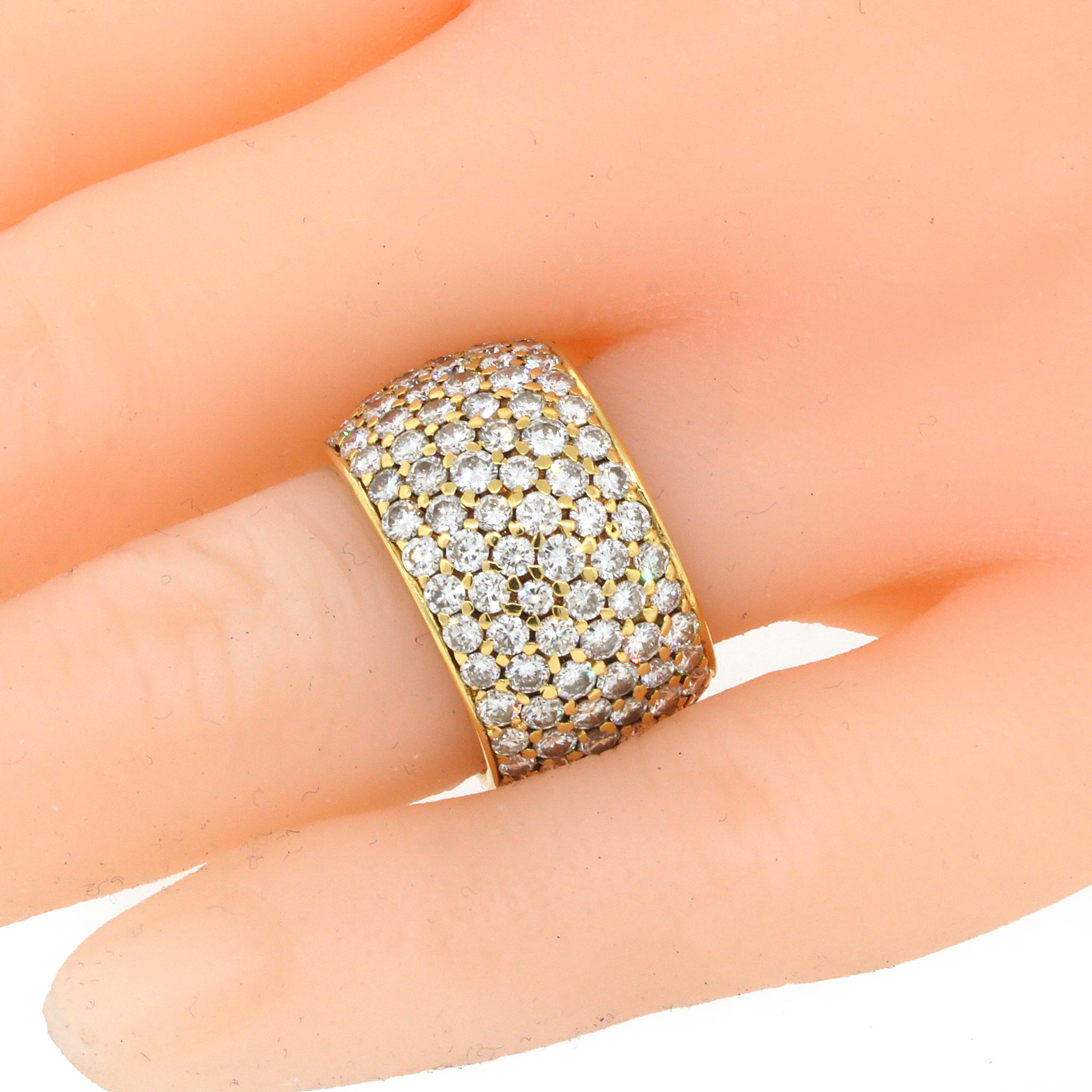 6-reihiger Diamant-Ring im Zustand „Gut“ in New York, NY