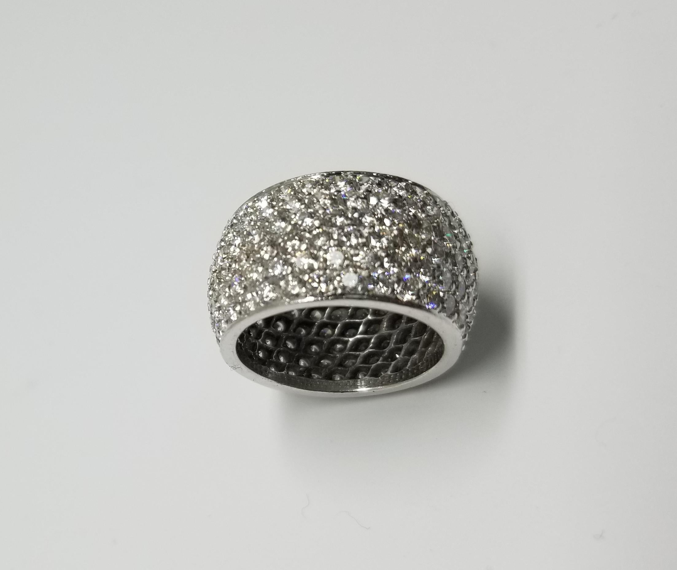 Eternity-Ring mit 6 Reihen Diamantpavé 1