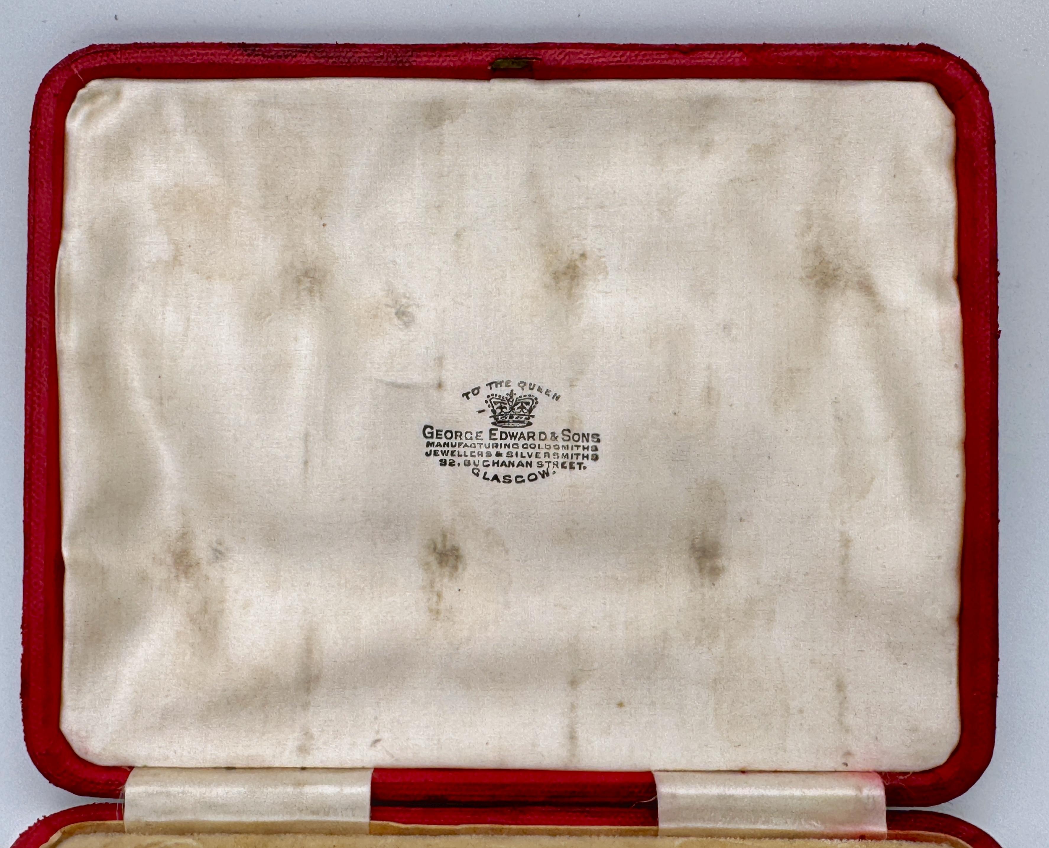 6 Cucharas de plata esmaltada estilo ruso, George Edward & Sons, Glasgow, 1888 Alto victoriano en venta