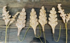 6 S Vintage Tiebacks Curtains Sequined Leaf Shape