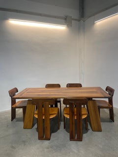 6 sapporo chairs table and sideboard mario marenco for mobilgirgi
