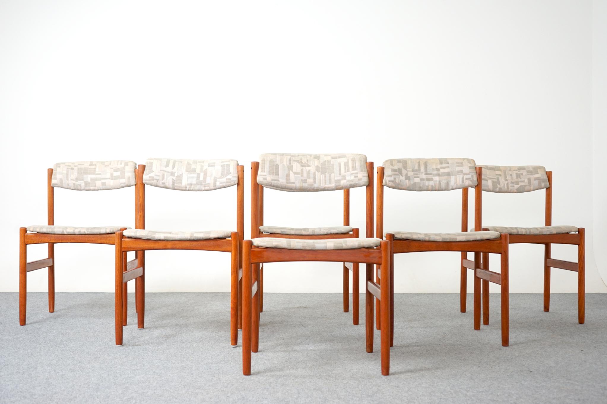 6 Scandinavian Danish Mid-Century Modern Teak Dining Chairs 4