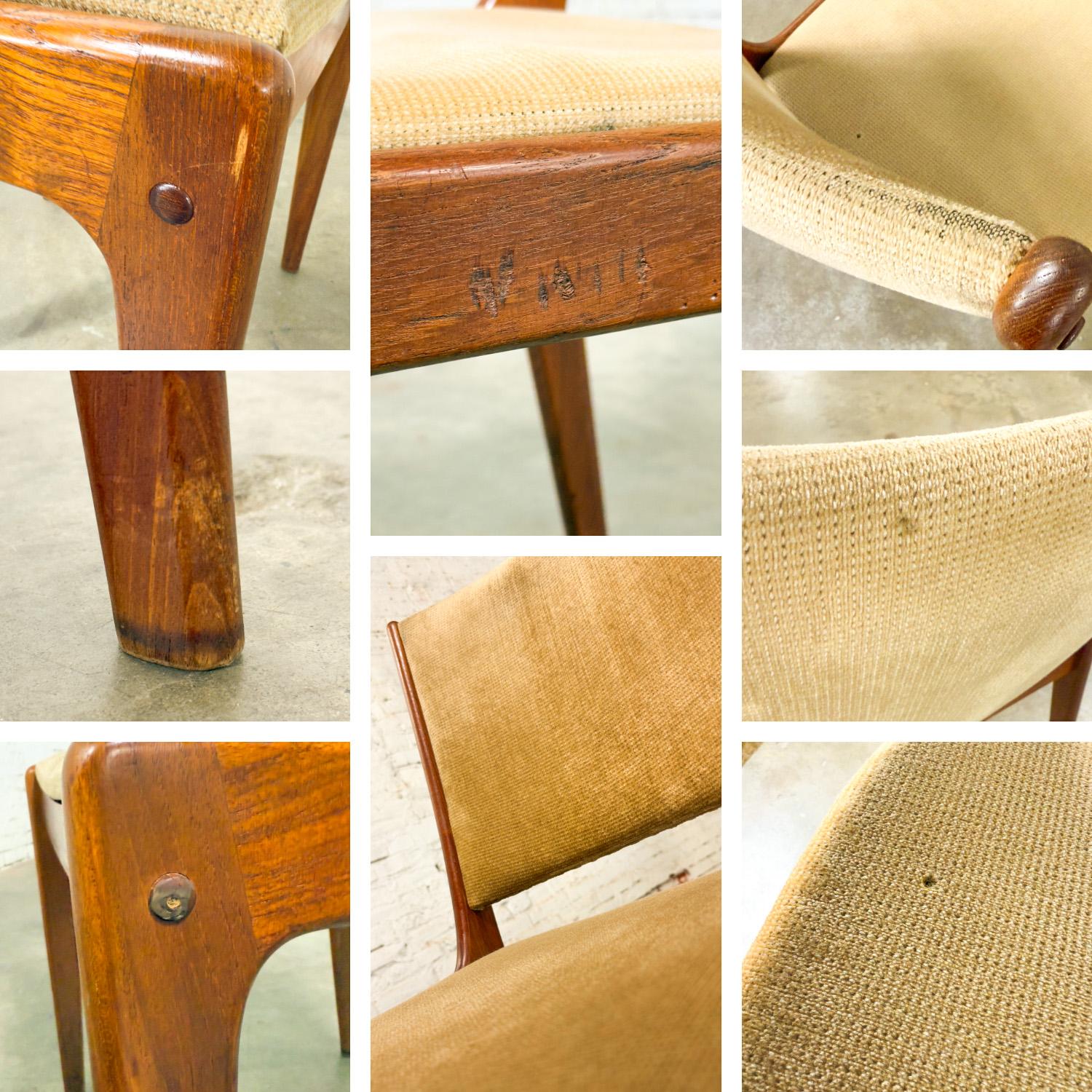 6 Scandinavian Modern Teak Dining Chairs Uldum Mobelfabrik att Johannes Andersen For Sale 12