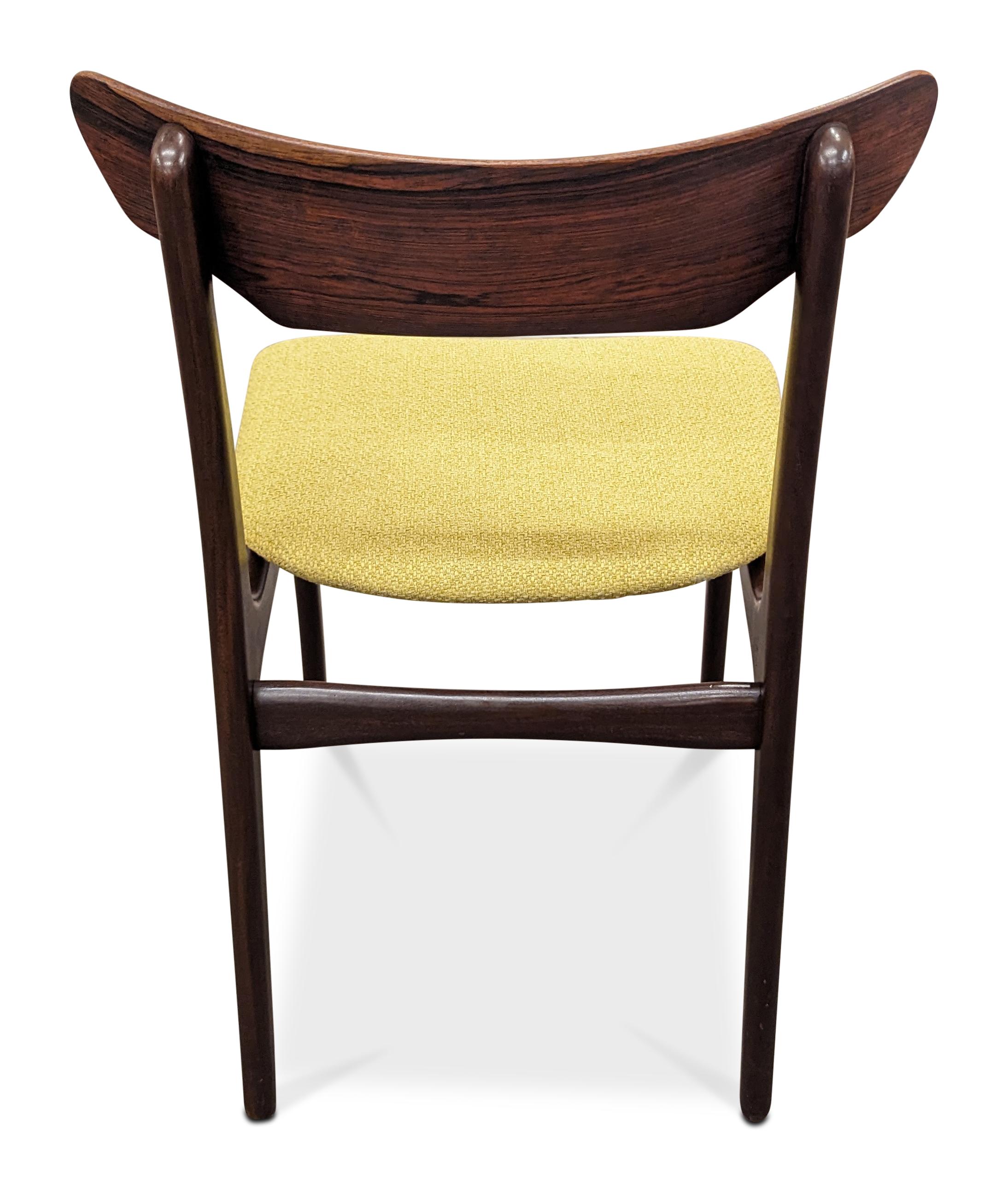 6 Schoning Elegaard Rosewood Dining Chairs - 0224121 Vintage Danish Mid Century In Good Condition In Jersey City, NJ