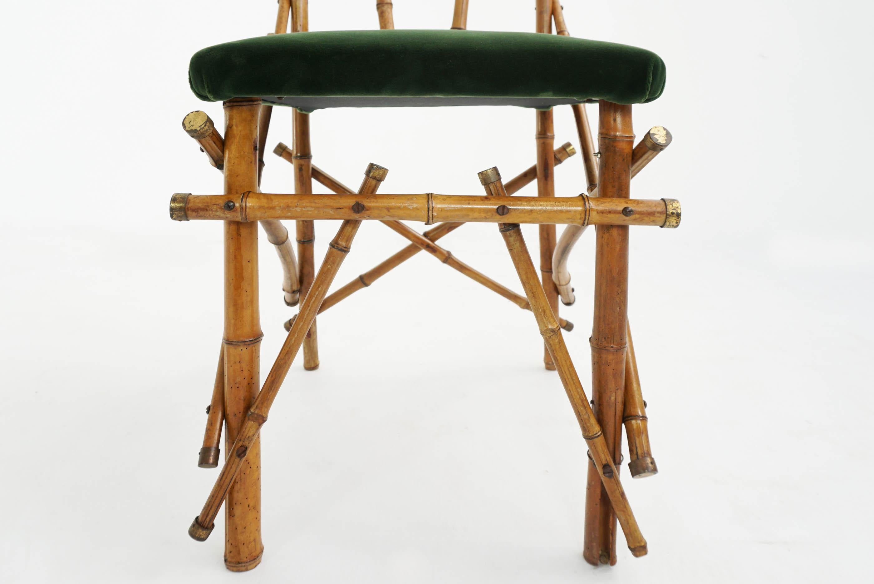 Mid-20th Century 6 Sculptural Bamboo Chairs, Italy, 1960