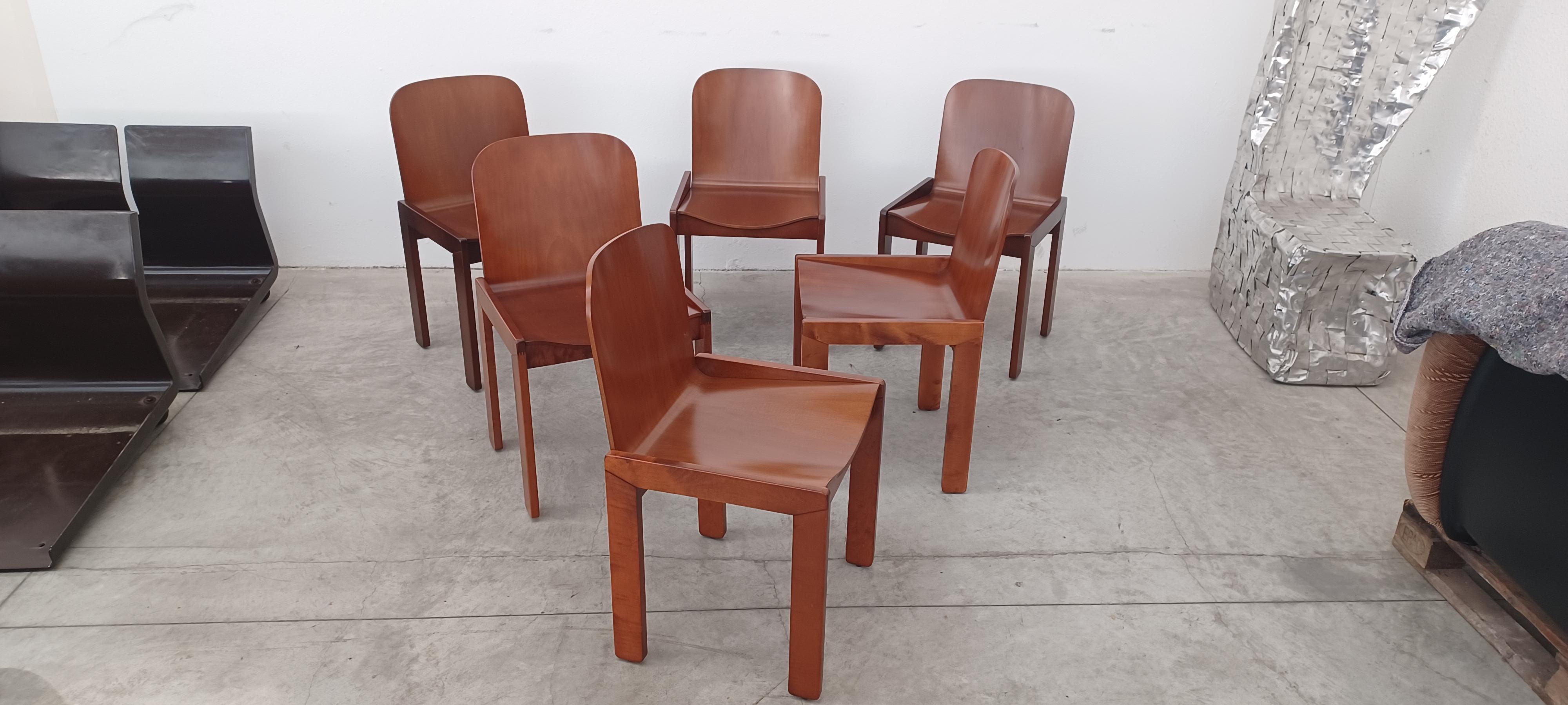 6 chaises de salle à manger Molteni des années 1970 Excellent état - En vente à Vezzano Sul Crostolo, IT