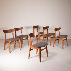 Set di 6 sedie in stile Danese, Hans J Wegner, 1960