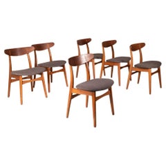 Set di 6 sedie in stile Danese, Hans J Wegner, 1960