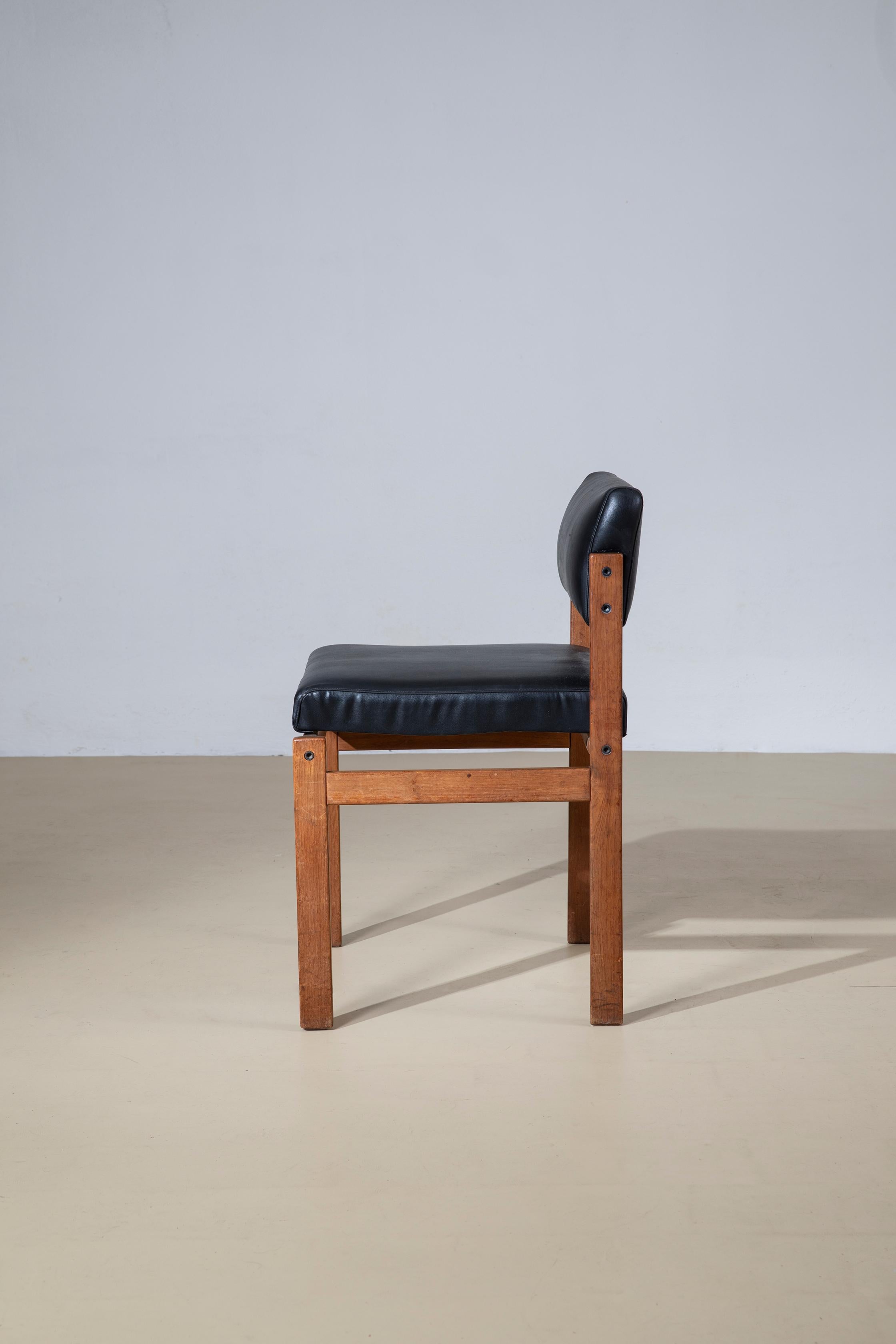 Mid-Century Modern 6 chaises, fabrication italienne, années 1950 en vente