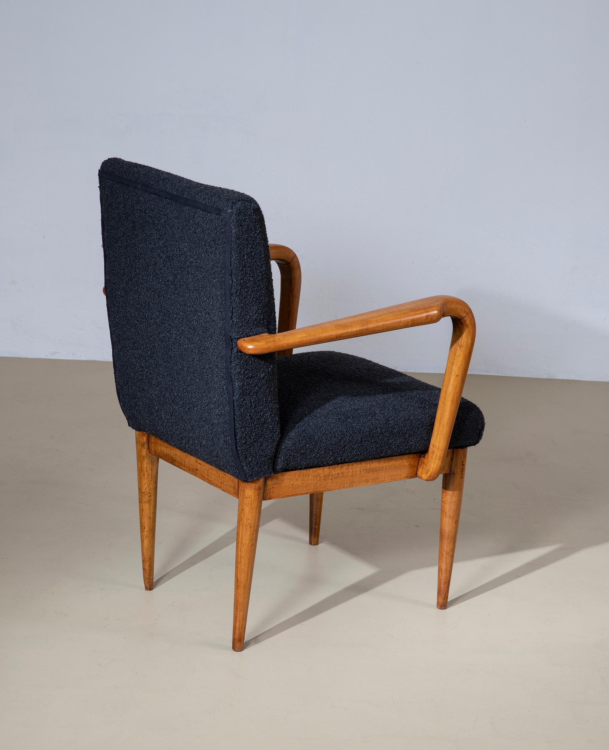 6 chaises, fabrication italienne, années 1950 en vente 1