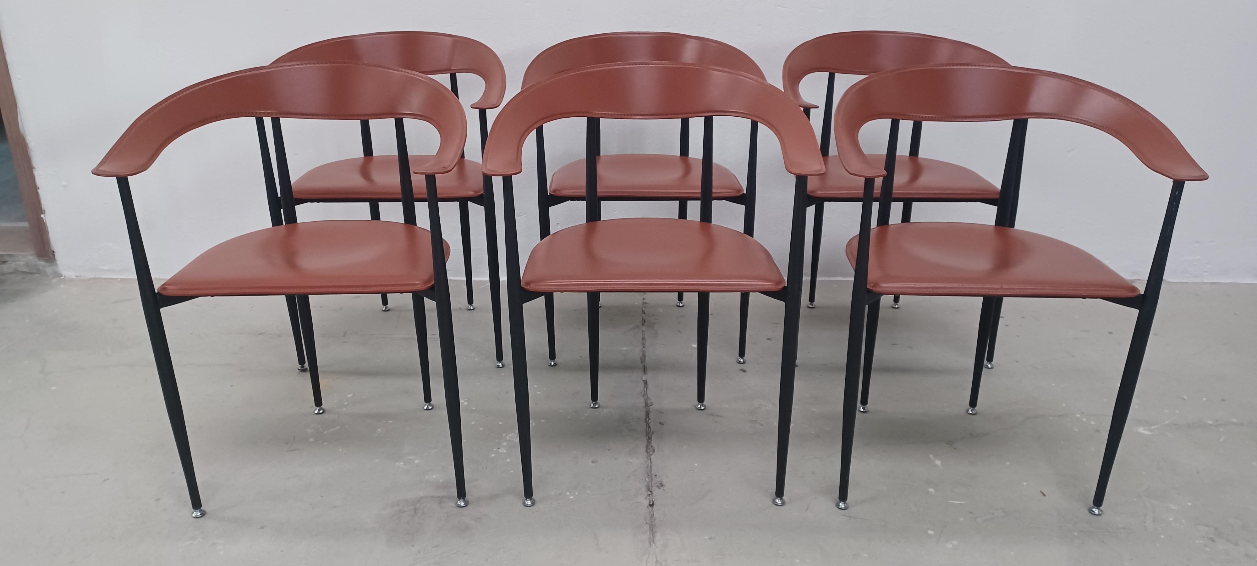 Postmoderno 6 sedie P40 Giancarlo Vegni produzione anni 80 Arper in vendita