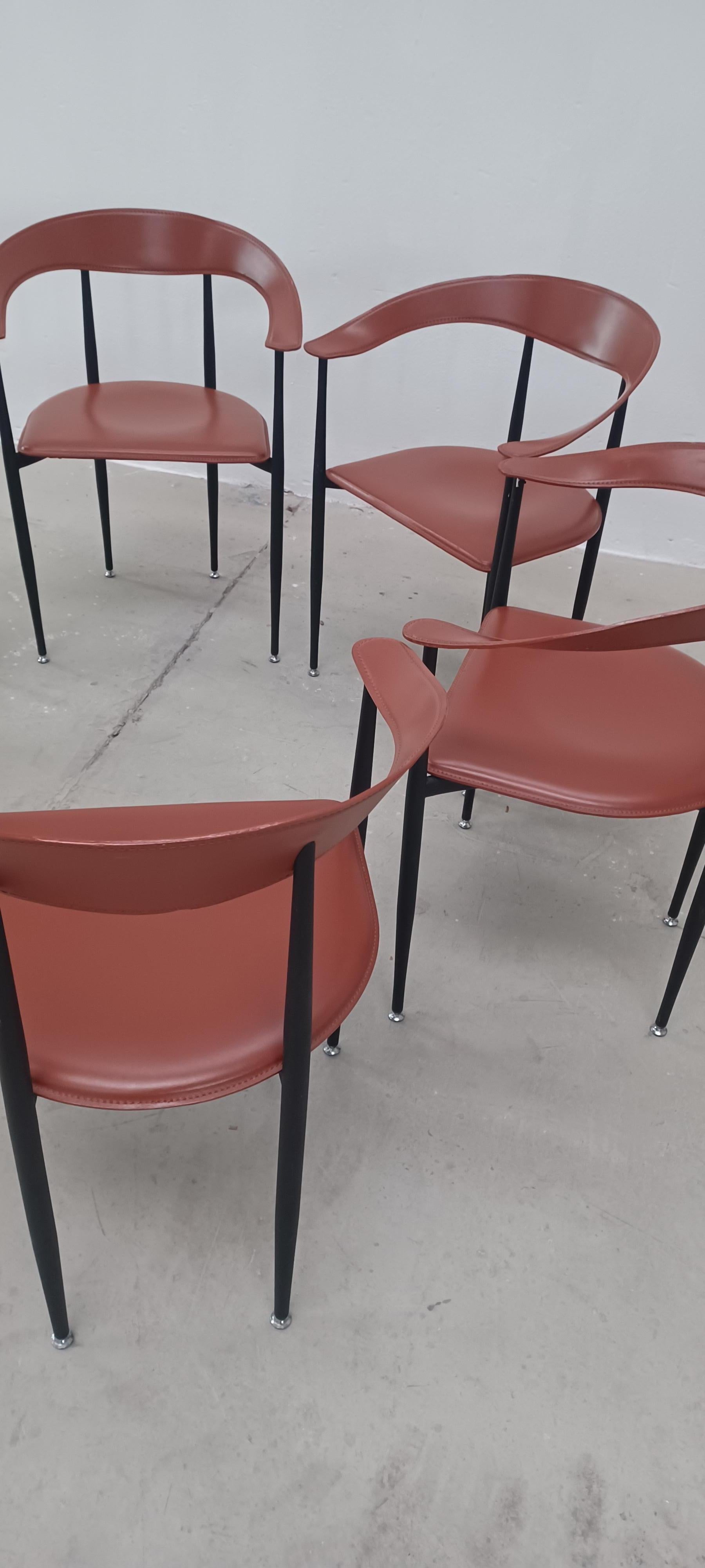 Italian 6 sedie P40 Giancarlo Vegni produzione anni 80 Arper in vendita