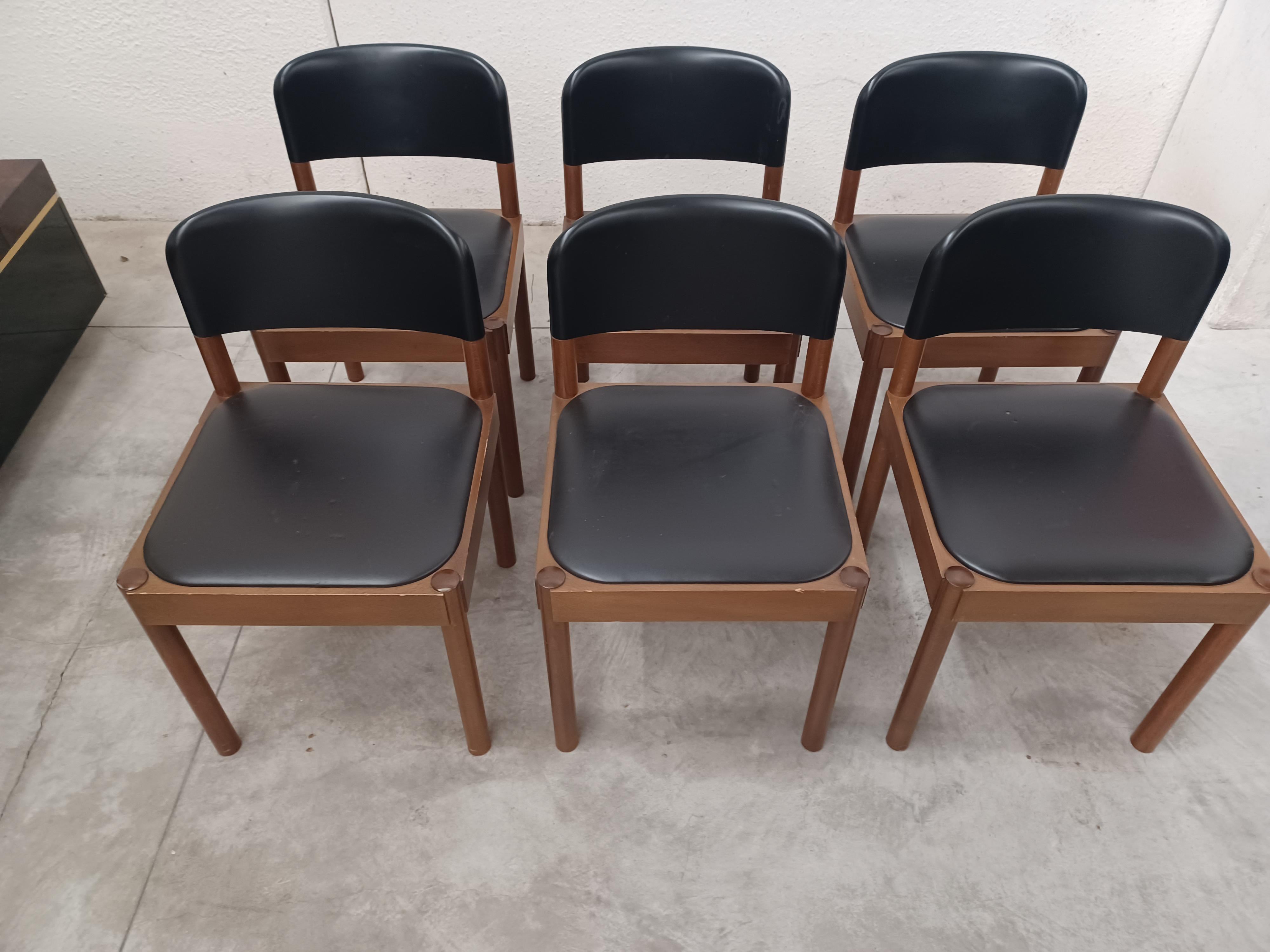 Late 20th Century 6 sedie serie compasso Piarotto