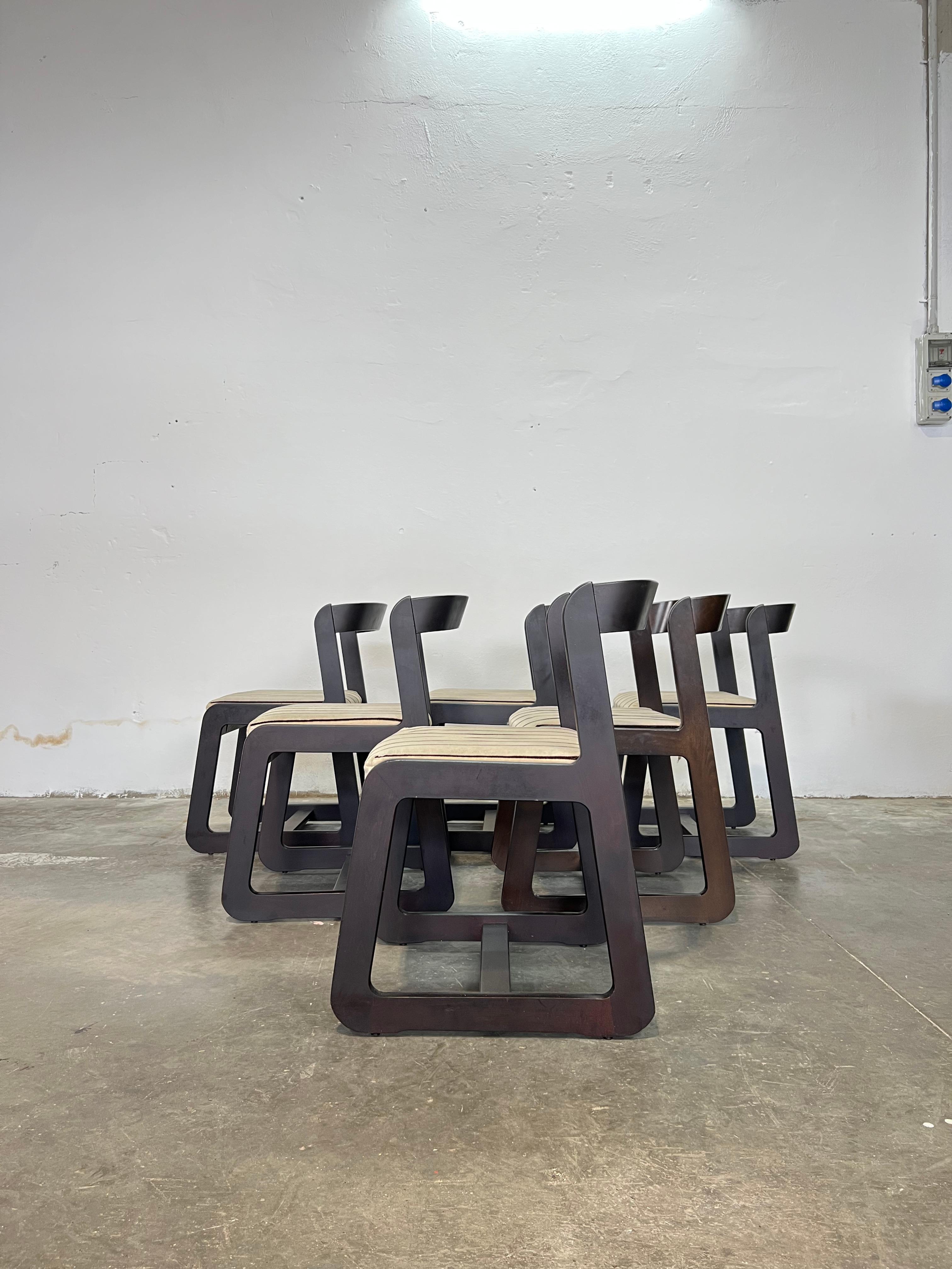 6 sedie Willy Rizzo per Mario Sabot For Sale 5