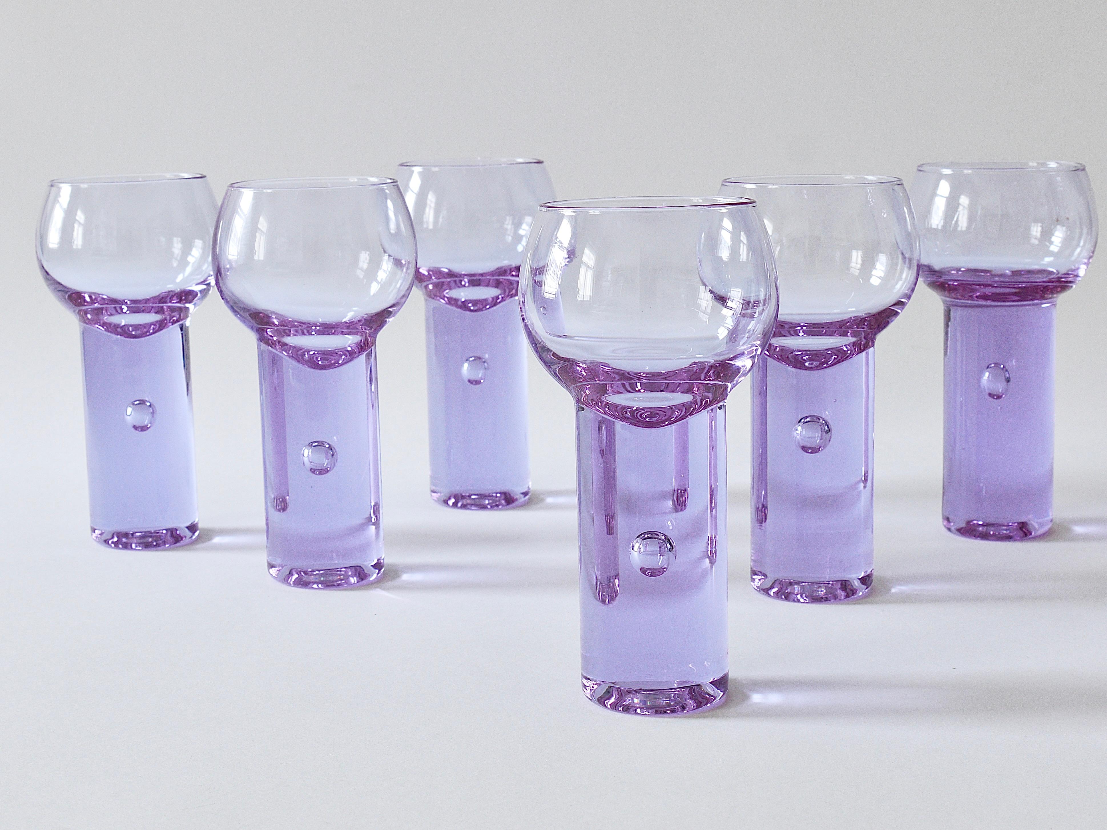 6 Sergio Asti Chameleon Aperitif Drinking Glasses, Arnolfo Di Cambio, Italy 1970 in vendita 3
