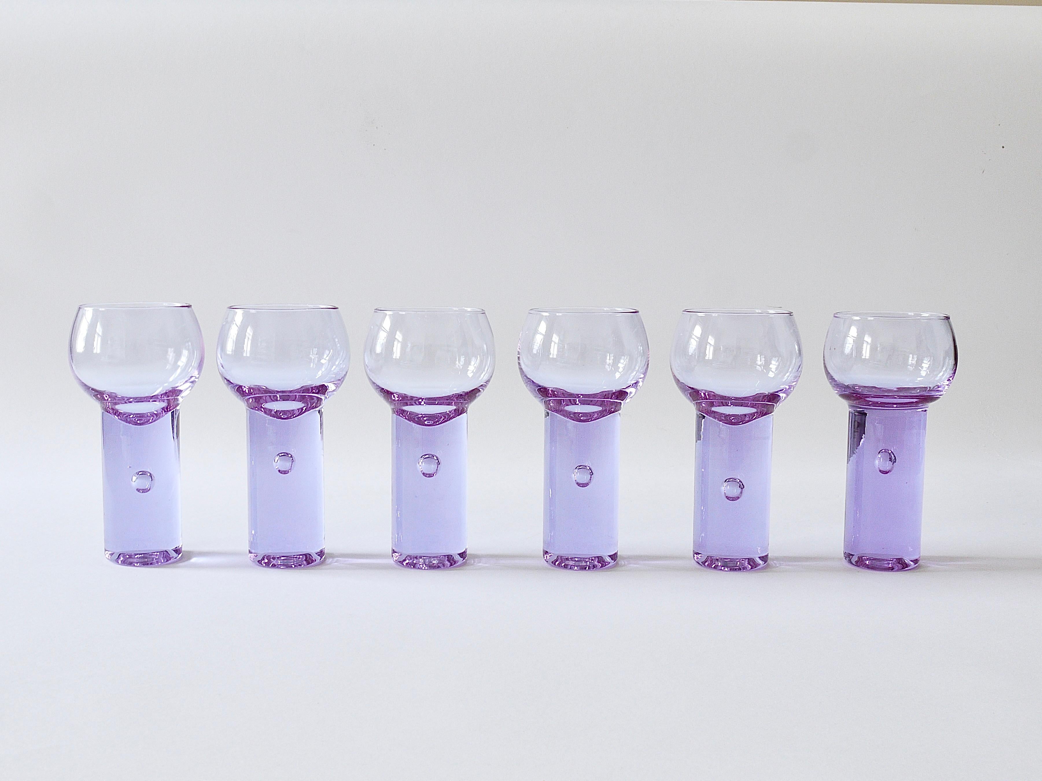 6 Sergio Asti Chameleon Aperitif Drinking Glasses, Arnolfo Di Cambio, Italy 1970 in vendita 4