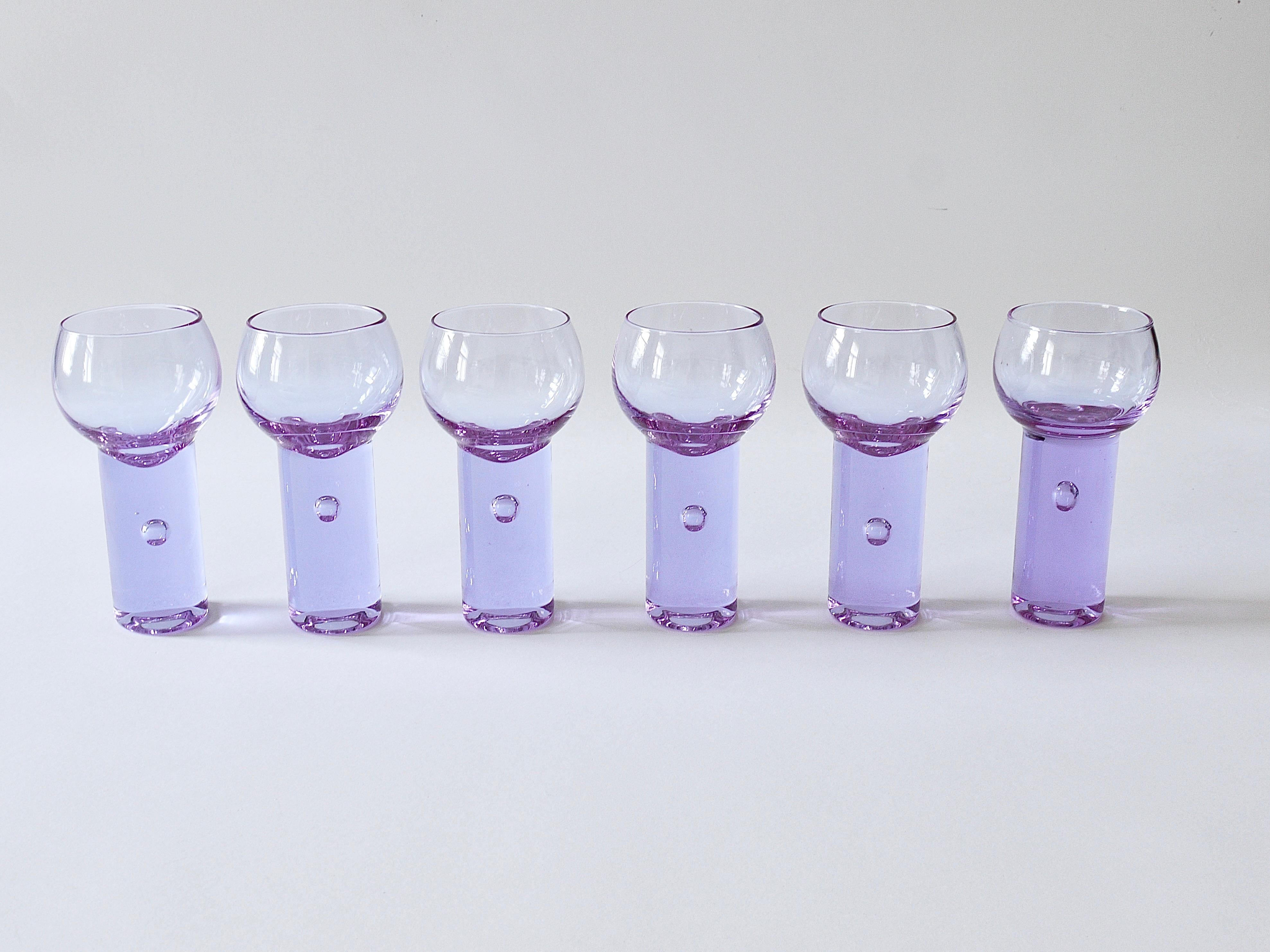 6 Sergio Asti Chameleon Aperitif Drinking Glasses, Arnolfo Di Cambio, Italy 1970 in vendita 6
