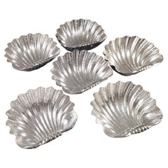 6 Shell bowls In Sterling Silver