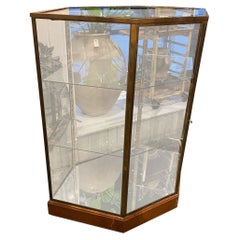 Antique 6 Sided Display Display Cabinet-Old Boutique Inventory-French Early 20th Century