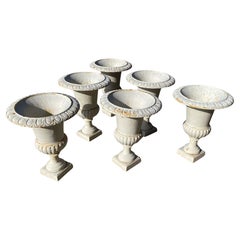 (6) Six MEDICI VASES IN CAST IRON 1850/1900 H: 60cm