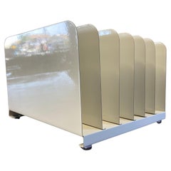 Vintage 6 Slot Desktop File Holder - Refinished in Cream White