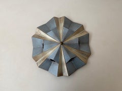 6 Socket Blue and White-Grey Ceramic Ceiling Lamp by Pan Leuchten, 1970s Germany