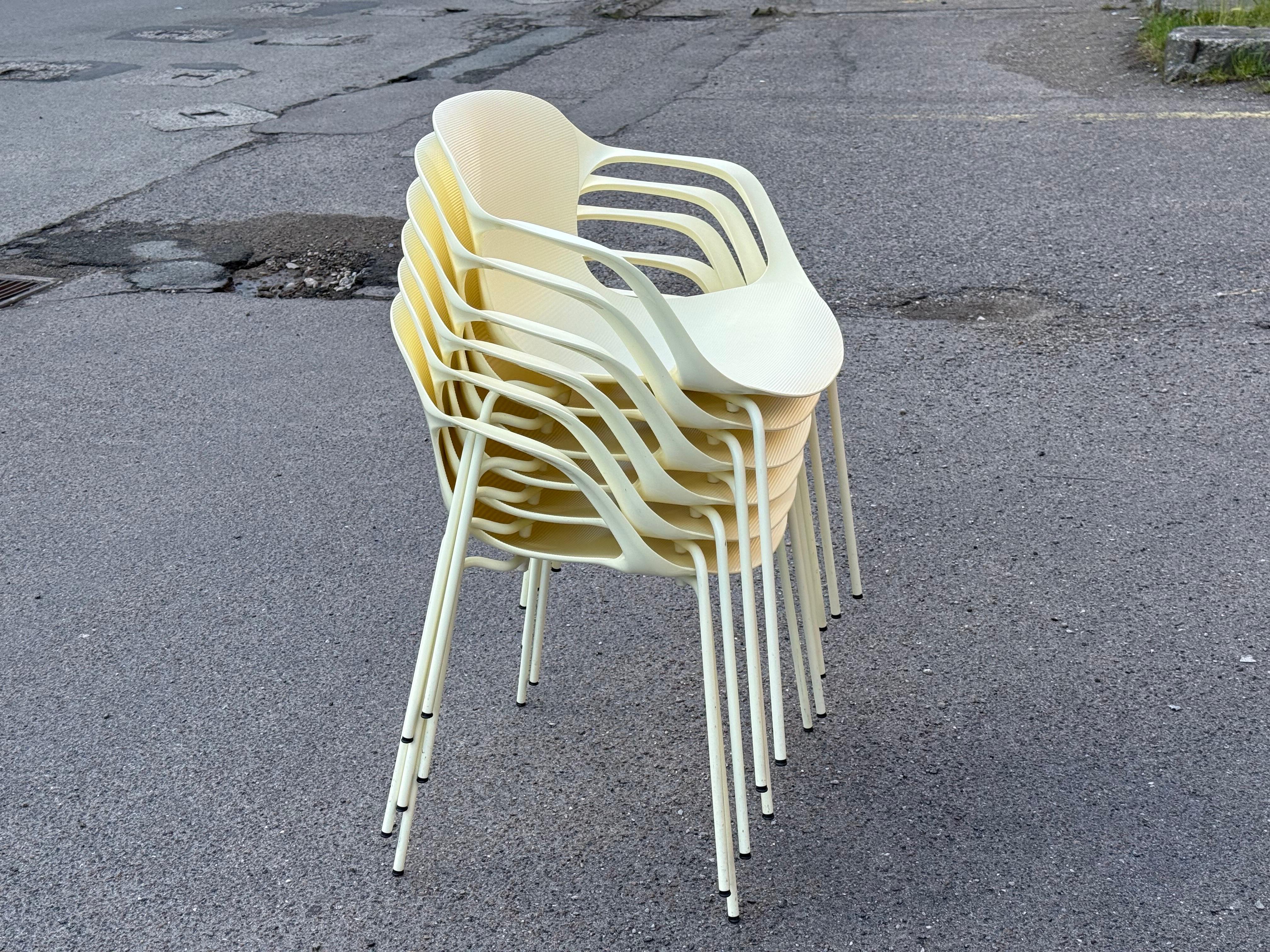 Set of 6 NAP Chairs by Kasper Salto for Fritz Hansen
Designed by renowned Danish designer Kasper Salto, the NAP chair combines elegant curves with ergonomic function. The molded nylon shell is sculpted to support the body naturally, while the