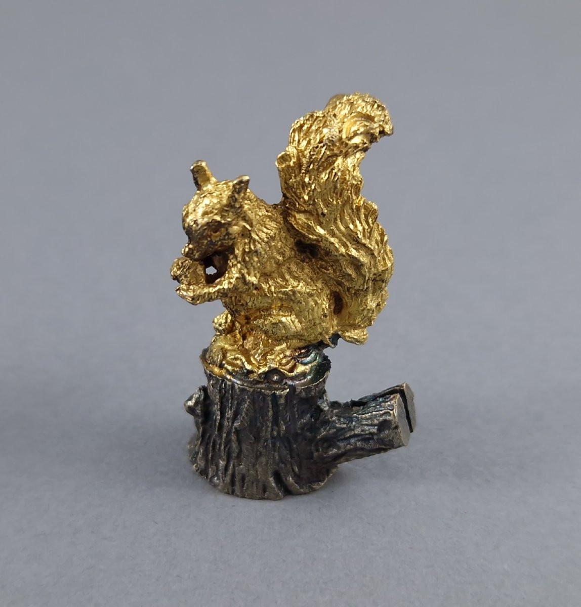 6 Portabiglietti da visita in argento sterling e dorato a tema caccia in vendita 5