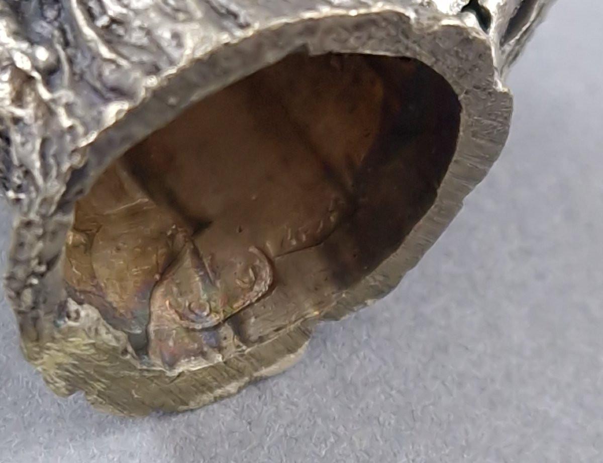 6 Portabiglietti da visita in argento sterling e dorato a tema caccia in vendita 4