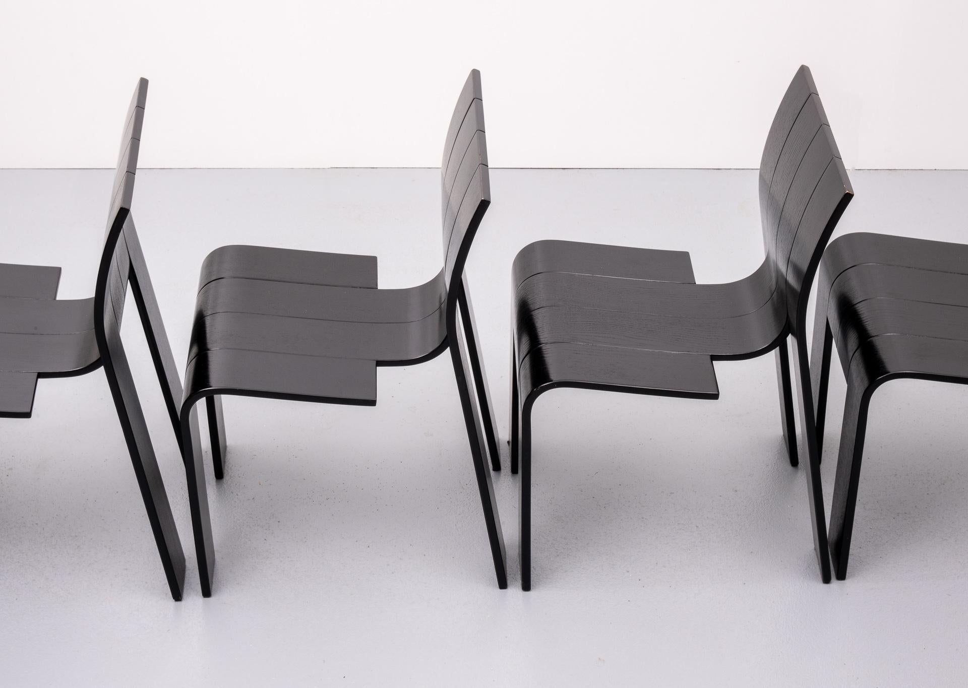 6 Strip Chairs Gijs Bakker, 1974, Holland 1